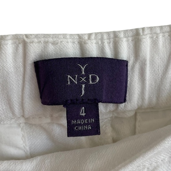 NYDJ White Linen Drawstring Pants, Size 4 - Picture 4 of 8